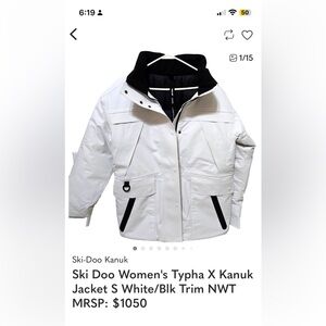 Ski-Doo Women's Typha X Kanuk Ski Jacket - White/Black